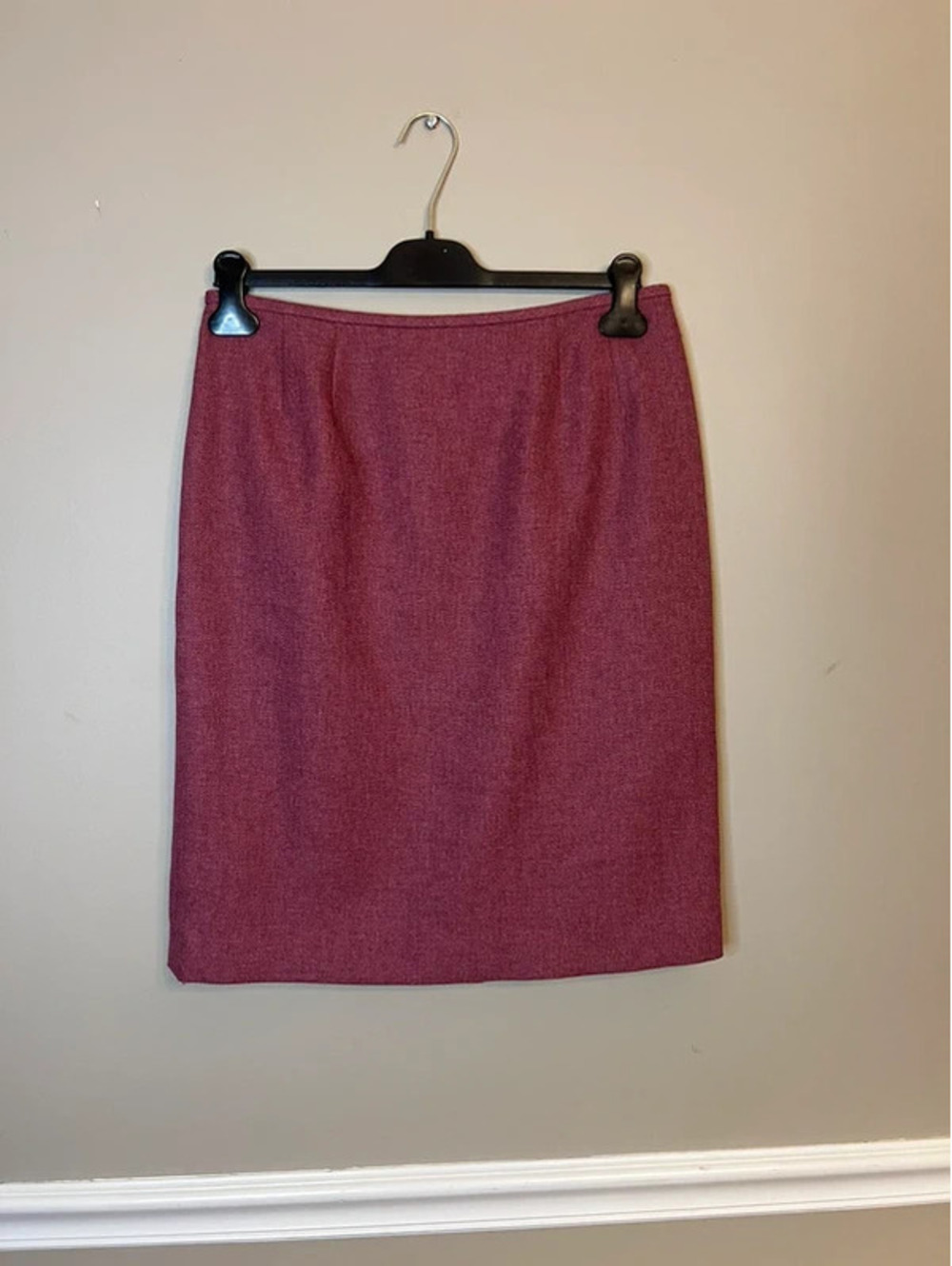 Merim Kasper Pink Herringbone Pencil Skirt Size 10P Petite Career Workwear